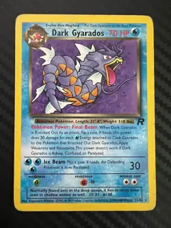 Pokemon TCG Dark Gyarados Team Rocket Holo Unlimited Non-Holo Rare DMG - Image 1