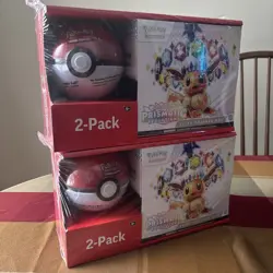 Two (2) Pokemon Sam’s Club Prismatic Evolutions ETB and Pokeball Bundle Sealed - Image 4