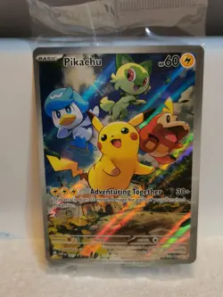 Pikachu 027 promo sealed Near Mint ETB PROMO SCARLET AND VIOLET POKEMON - Image 1
