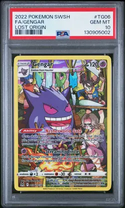 2022 POKEMON SWORD & SHIELD LOST ORIGIN #TG06 FULL ART/GENGAR PSA 10 - Image 1
