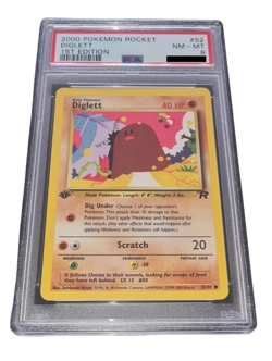 Pokemon - Diglett - PSA 8 - 2000 Team Rocket - 1st. Edition - ENG - Image 2