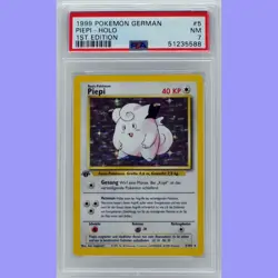 Pokemon 1st Edition Base Set German Clefairy (Piepi) Holo 5/102 PSA 7 NEAR MINT - Image 1
