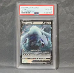 Pokemon TCG Lugia v Silver Tempest 138/195 Sword & Shield PSA 10 - Image 1