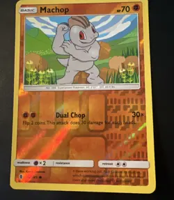 POKEMON MACHOP 62/145 GUARDIANS RISING COMMON REVERSE HOLO NEAR MINT - Image 2