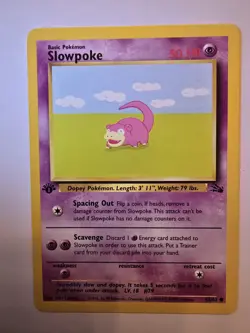 Pokemon - Slowpoke 55/62 Fossil 1st Edition Common Vintage 1999 NM - Image 1