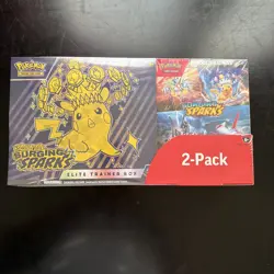 Pokemon Surging Sparks Booster Elite Trainer Box 2-pack- Rare Sealed - Image 1