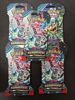 Pokemon Twilight Masquerade Sleeved Booster Pack New Sealed (Lot of 5) - Image 1