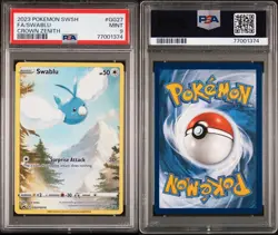2023 Pokemon Sword & Shield Full Art Swablu Crown Zenith #GG27/GG70 PSA MINT 9 - Image 2