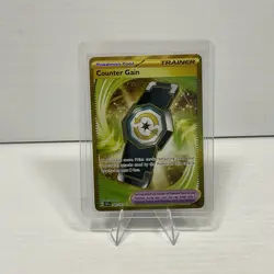 Pokemon TCG - Counter Gain 249/191 - Full Art Gold Hyper Rare - Surging Sparks - Image 1