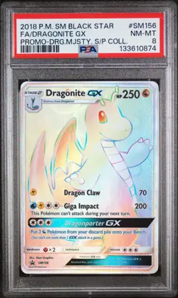 PSA 8 #SM156 Dragonite GX Pokemon 2018 SM Black Star Promo - Image 2