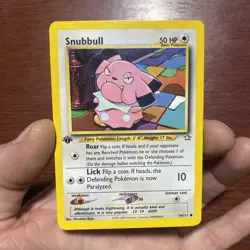 Snubbull 74/111 Common 1st Edition Neo Genesis Pokemon Vintage 2000 c529 - Image 1