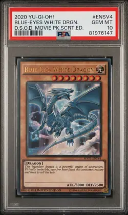 YuGiOh Blue-Eyes White Dragon MVP1-ENSV4 Ultra Rare Limited Edition PSA 10 - Image 1