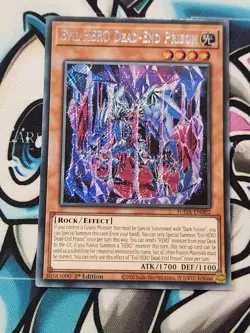Yu-Gi-Oh SUDA-EN002 Evil Hero Dead-End Prison Secret Rare 1st Edition - Image 1
