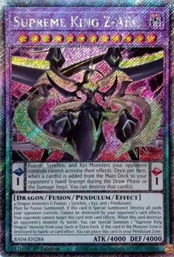RA04-EN284 SUPREME KING Z-ARC PLATINUM SECRET RARE 1ST EDITION YuGiOh CARD - Image 1