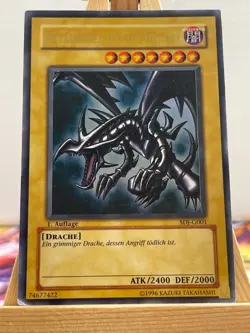 Rotaugiger Blauer Drache SDJ-G001 1st Auflage Ultra Rare Deutsch VG YUGIOH - Image 1