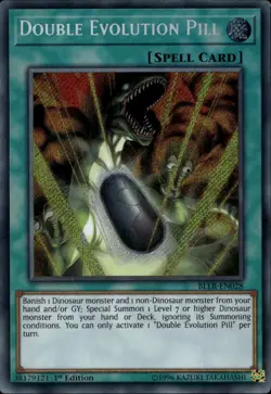 Double Evolution Pill 1st Ed Secret Rare BLLR-EN028 Yu-Gi-Oh! - Image 1