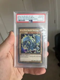 PSA 10 Yugioh Blue-Eyes White Dragon MP22-EN266 Prismatic Secret Rare - Image 1