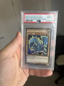 PSA 10 Yugioh Blue-Eyes White Dragon MP22-EN266 Prismatic Secret Rare - Image 3