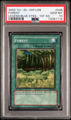 Forest LOB-046 1st Edition Yugioh Legend Blue Eyes - PSA 10 - Image 1