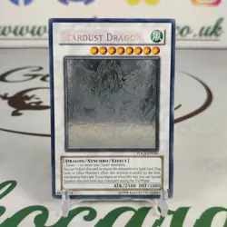 Stardust Dragon TDGS-EN040 Ghost Rare Unlimited Yugioh Card Very Light Play - Image 1