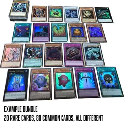 YUGIOH! MIXED CARD BUNDLE 10 - 100 CARDS! Common & Rare Joblot all Different - Image 1