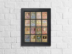 Black 16 Trading Card Frame for TCG, Pokemon, MTG, Sports Display Base Set Frame - Image 1