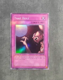 Trap Hole lob-058 1st Edition Super Rare Yu-Gi-Oh! light play - Image 1