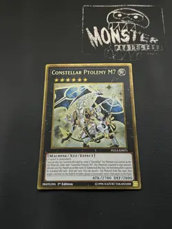YUGIOH CONSTELLAR PTOLEMY M7 GOLD RARE PGL3-EN071 1ST EDITION - Image 1