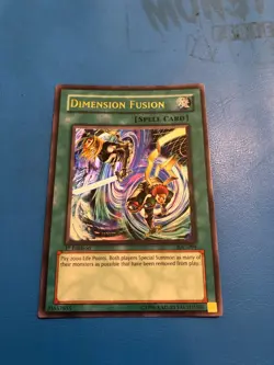 YUGIOH Ultra Rare Dimension Fusion IOC-094 1st Edition - Image 1