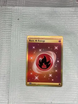 Pokemon TCG Gold Fire Energy Obsidian Flames Hyper Rare Card 230/197 - Image 1