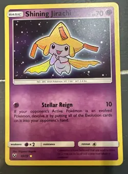Pokemon TCG Shining Jirachi Holo Rare Card 42/73 Shining Legends Series - Image 1
