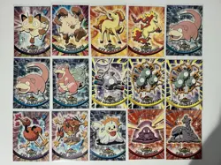Pokemon Topps Chrome Series Kanto Set 42/151 + 6 Holo Cards Vintage + Bonus - Image 2