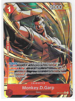 Monkey D. Garp Alt Art OP13-016 - One Piece English Card - Carrying on His Will - Image 1