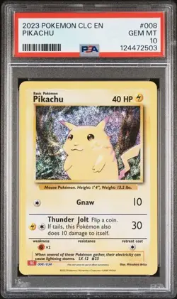 2023 Pokemon Clc-Trading Card Charizard & Ho-Oh Ex Deck #008 Pikachu PSA 10 - Image 1