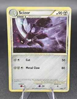 Pokemon Scizor TCG 7/90 Undaunted Holo Card 2010 Rare - Image 1