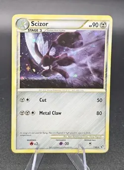 Pokemon Scizor TCG 7/90 Undaunted Holo Card 2010 Rare - Image 2