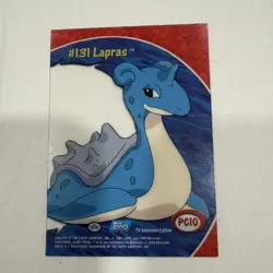 Lapras RARE NM clear card Pokemon (Topps Tv Animation) series 3 #PC10 #131 - Image 2