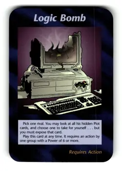 Logic Bomb Card Unlimited INWO Illuminati New World Order Game LP - Image 1