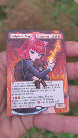 Mtg Solphim, Mayhem Dominus - (Annie LOL) Hand Painted Altered Art by IB - Image 2
