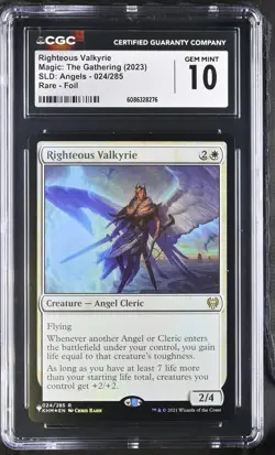 RIGHTEOUS VALKYRIE Mystery Booster Kaldheim Foil CGC 10 MTG [Nostalgium] - Image 1