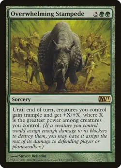 Magic The Gathering MTG OVERWHELMING STAMPEDE Magic 2011 NM Near Mint - Image 1