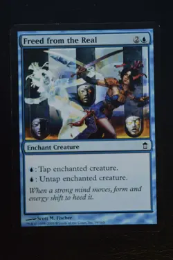 Magic The Gathering MTG FREED FROM THE REAL Saviors of Kamigawa LP Played - Image 1