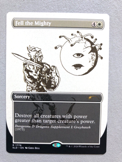 Mtg Carte Magic Secret Lair Fell the Mighty Dungeons Dragons English NM - Image 1