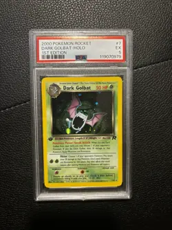 Pokemon TCG 2000 Dark Golbat Holo Rare 1st Edition 7/82 PSA 5 EX - Image 1