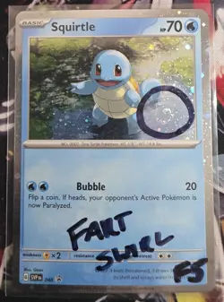 FART SWIRL Pokemon TCG Squirtle Black Star Promo SVP048 Cosmos Holo NM F5 - Image 1