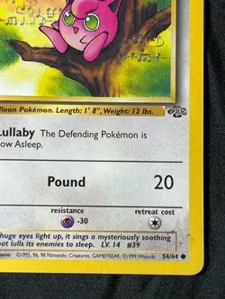 Pokemon TCG 1999 Jigglypuff 54/64 Jungle 1st Edition WotC Lightly Played LP - Image 4