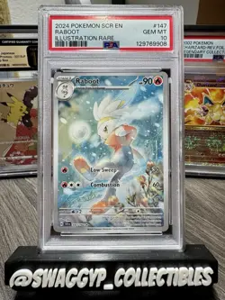 ◓Raboot 147/142 Stellar Crown - Pokemon Holo Full Art Illustration Rare PSA 10◓ - Image 1