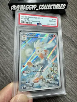 ◓Raboot 147/142 Stellar Crown - Pokemon Holo Full Art Illustration Rare PSA 10◓ - Image 3