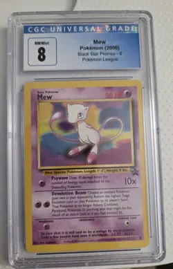 CGC 8 Mew Black Star Promos-8 Pokemon League - Image 1