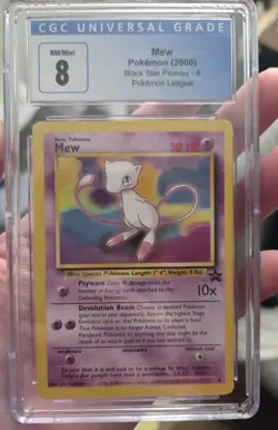 CGC 8 Mew Black Star Promos-8 Pokemon League - Image 3
